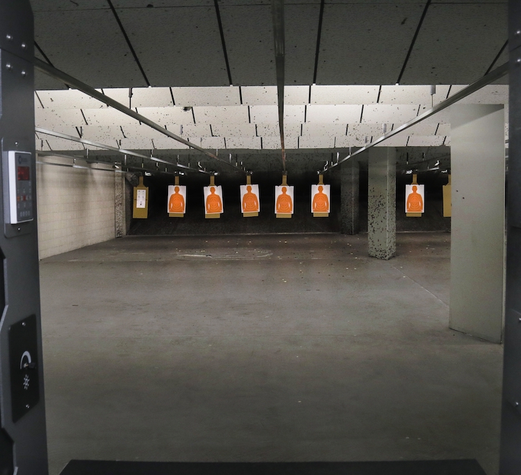 An,Interior,Of,An,Empty,Shooting,Range,With,Targets,